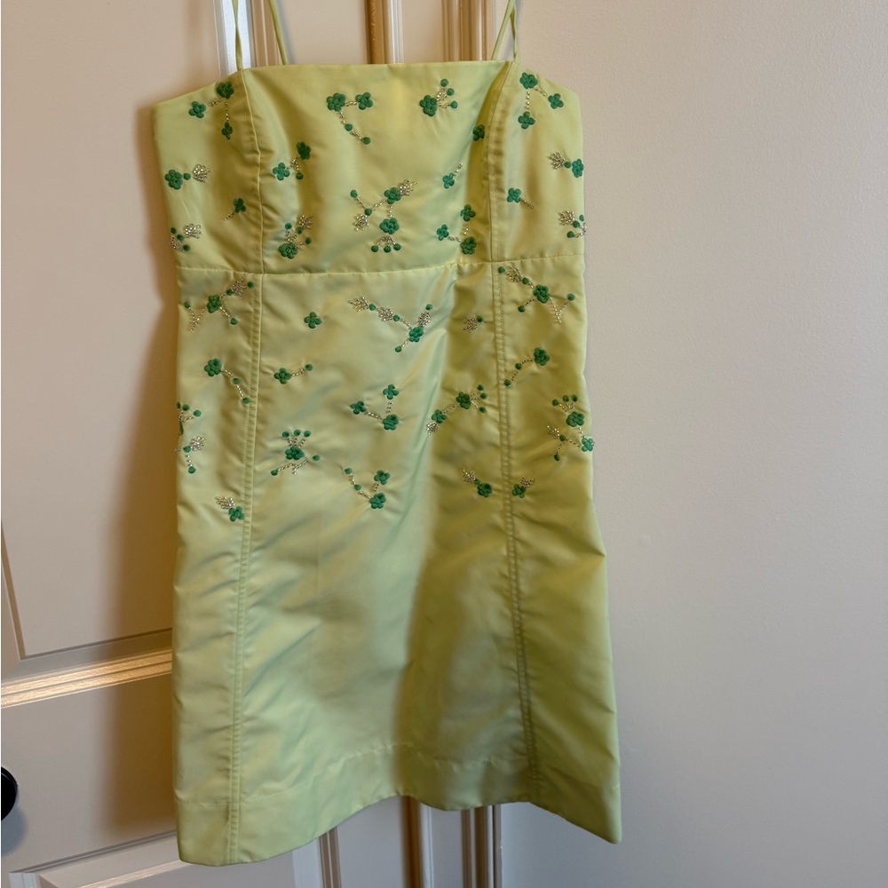 GANNI Mini Dress Lime